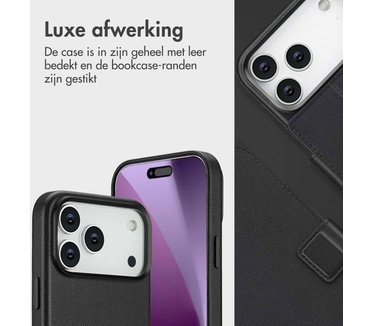 Accezz Leather Bookcase 2-in-1 met MagSafe