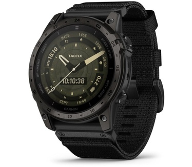 Garmin - 010-02931-01 - tactix® 7 - AMOLED Edition - Multisport smartwatch met aanraakscherm met extra zwarte siliconen band, Zwart (Zwart)