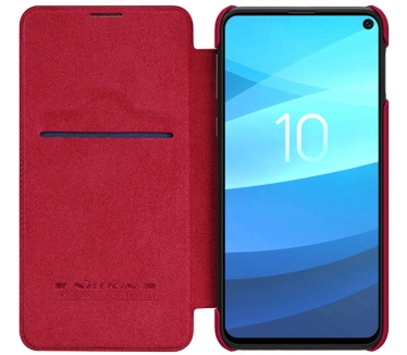 Nillkin Qin PU Leather Book Case - Samsung Galaxy S10E - Rood  Rood