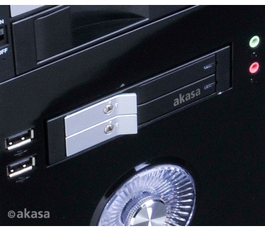Akasa lokstor m21, tool free 2 x 2.5 ssd/sata hdd dock in 3.5 pc bay