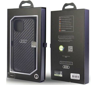 Audi Carbon Back Case - Apple iPhone 14 (6.1") - Zwart Zwart
