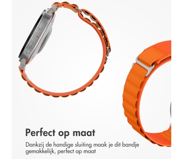 Accezz Nylon Alpine bandje voor de Samsung Galaxy Watch 9 (40/44mm) / Watch 8 (40/44mm) / Classic (46mm) - Oranje