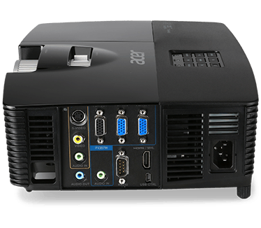 Acer P1387W. Projector helderheid: 4500 ANSI lumens, Projectietechnologie: DLP, Projector native resolution: WXGA (1280x800). Levensduur lamp: 3000 uur, Vermogen lamp: 260W, Soort lamp: UHP. Focus: Handmatig, Brandpuntbereik: 18,17 - 21,81 mm, Diafragma (