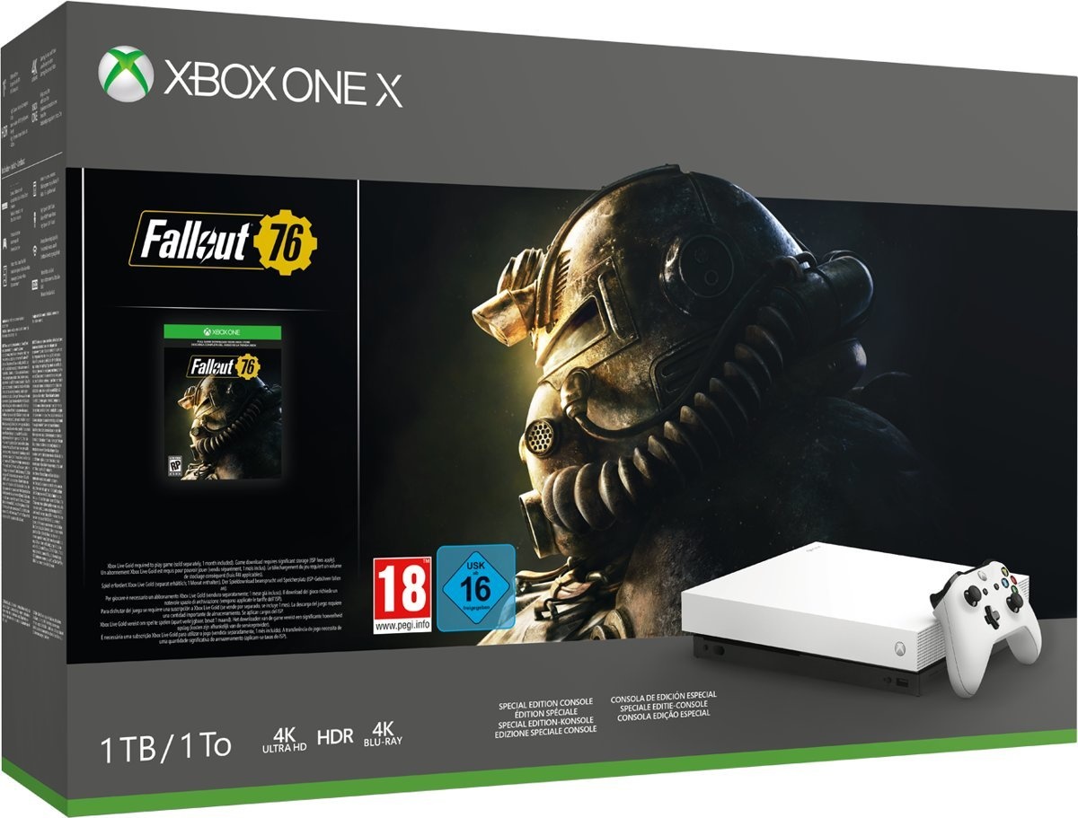 Microsoft Xbox One X Fallout 76 Robot White Special Edition