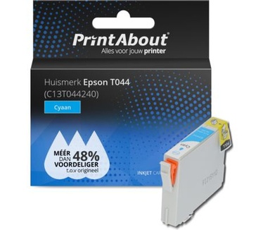 PrintAbout Huismerk Epson T0442 (C13T044240) Inktcartridge Cyaan