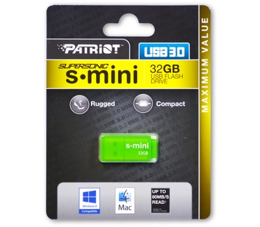 Patriot Memory Supersonic S-Mini 32GB Groen