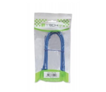 Techly USB 3.0 Cable A male / B male 1 m Blue ICOC U3-AB-10-BL Blauw