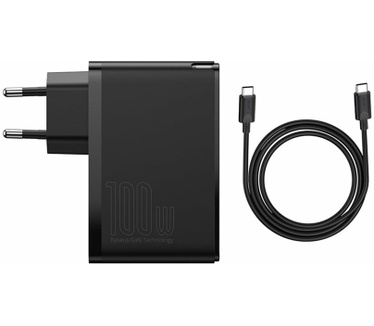Baseus GaN2 4 Ports Fast Charger 100W - Zwart