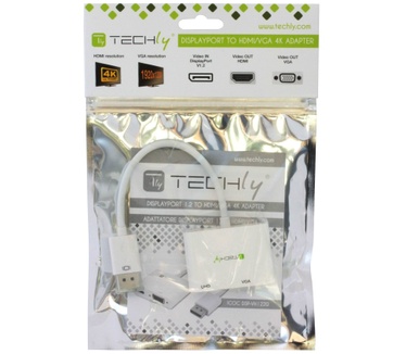 Techly DisplayPort 1.2 to HDMI/VGA 4K Adapter Wit