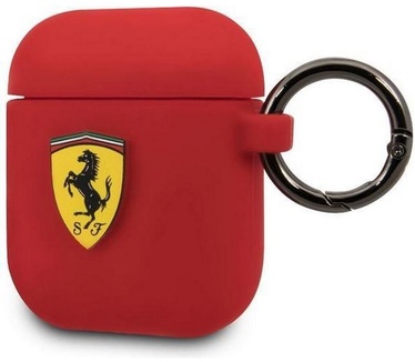 Ferrari Silicone Case voor Apple Airpods 1 & 2 - Rood  Rood
