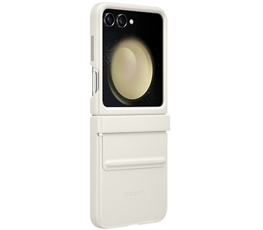 Samsung Galaxy Z Flip5 Flap Vegan Leather Case Crème