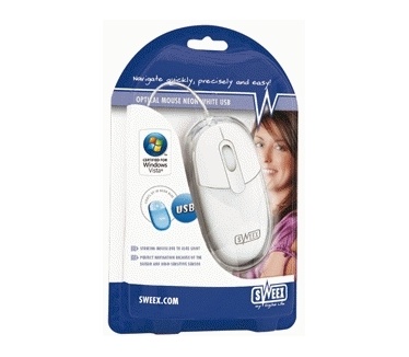 Sweex Optical Mouse Neon White USB