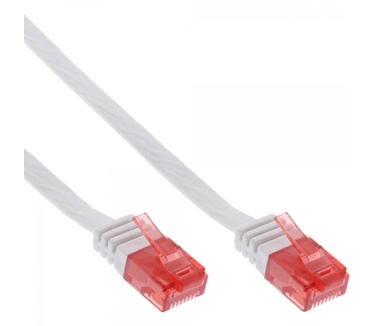 InLine Flat patch cord UTP Cat.6 7m White Wit