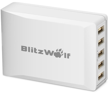 BlitzWolf 40W Smart 5 Poorts USB High Speed Lader