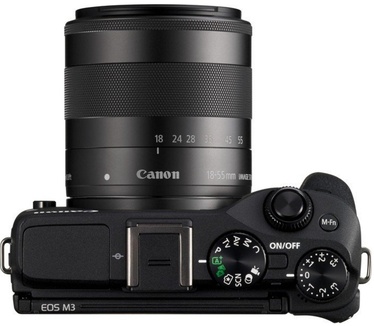 Canon EOS M3 + EF-M 18-55mm f3.5-5.6 IS STM + CS100 Zwart