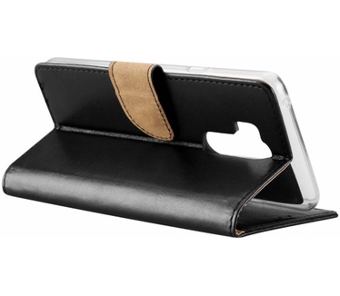 Luxe Lederen Bookcase hoesje voor de LG G7 ThinQ - Zwart (LG G7 ThinQ) Zwart