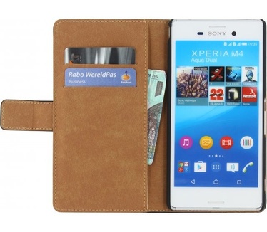 Mobilize Classic Wallet BookCase voor Sony Xperia M4 Aqua - Zwart