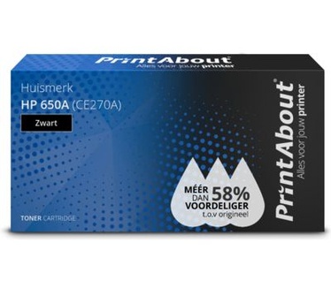 PrintAbout Huismerk HP 650A (CE270A) Toner Zwart