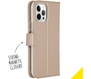 Accezz Wallet Softcase Booktype (iPhone 12 Pro Max) Goud