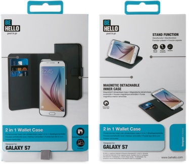BeHello Samsung Galaxy S7 2-in-1 Wallet Case Black