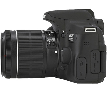 Canon EOS 750D + EF-S 18-55mm f/3.5-5.6 IS STM Zwart