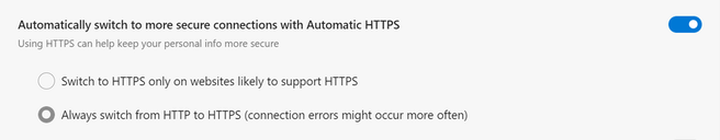 Automatic HTTPS Edge 92