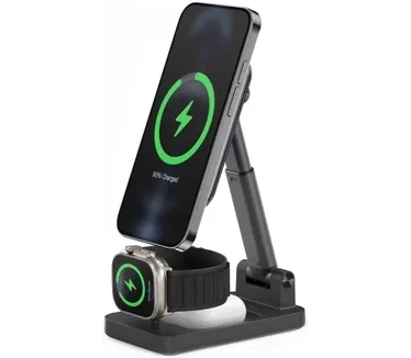 Mobilize 3-in-1 Draadloze Magnetische Oplader 15W Zwart