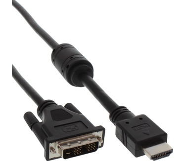 InLine 1.5m HDMI A - DVI 18+1 Zwart