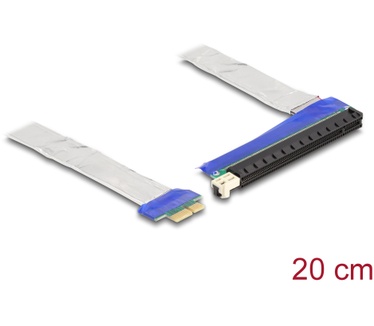 Delock 88047 Riser Card PCI Express x1 male to x16 slot with cable 20 cm