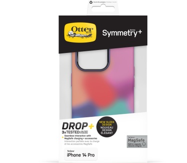Otterbox OtterBox Symmetry+ hoesje voor iPhone 14 Pro met MagSafe, schokbestendig, valbestendig, dun beschermend hoesje, 3x getest volgens militaire standaard, Antimicrobieel, Euphoria