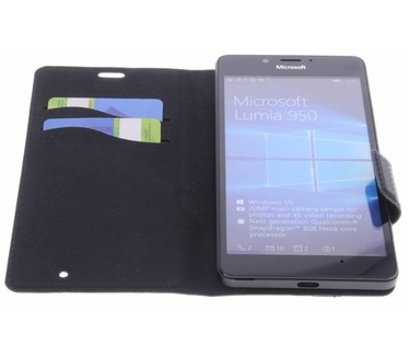 Mozo Book Cover Microsoft Lumia 950 Zwart