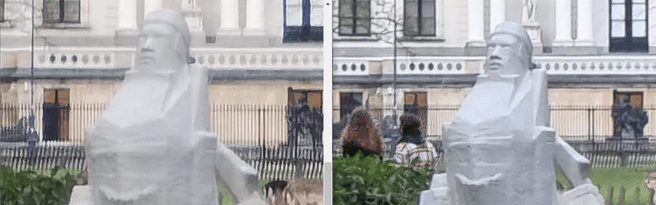 P40 Pro+ links versus S21 Ultra rechts - 10x zoom