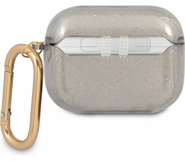 Guess 4G TPU Glitter Case voor Apple Airpods Pro - Zwart