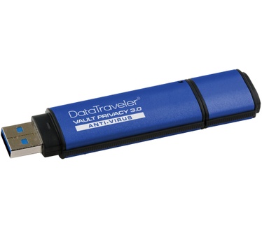 Kingston Vault Privacy 3.0 Anti-Virus 64GB Blauw