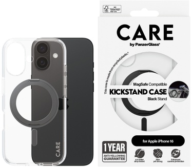 PanzerGlass CARE by PG BLK Kick/MagS iPhone16 6.1 (Apple - iPhone 2024 6.1'') Transparant