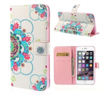 Kees Portemonnee Hoesje Apple iPhone 6 Plus - Flower Mandala