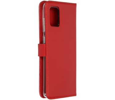 Selencia Echt Lederen Bookcase Samsung Galaxy A71 - Rood