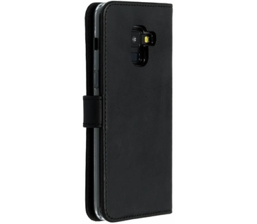 Selencia Echt Lederen Bookcase Samsung Galaxy A8 (2018) - Zwart