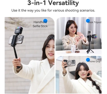 Ulanzi JJ02 Pocket selfie stick statief met bluetooth afstandsbediening