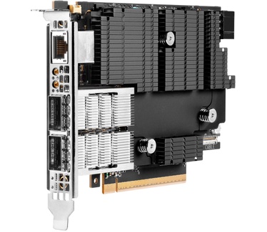 HPE InfiniBand NDR200/Ethernet 200GbE 2‑port QSFP112 PCIe5 x16 MCX755106AC‑HEAT