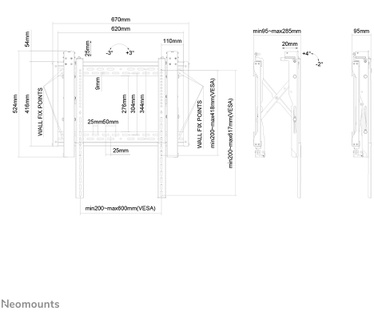 Neomounts by Newstar flatscreen video wandsteun