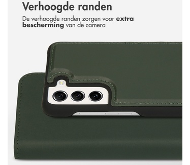 Accezz Premium Leather 2 in 1 Wallet Bookcase Samsung Galaxy S21 FE - Groen