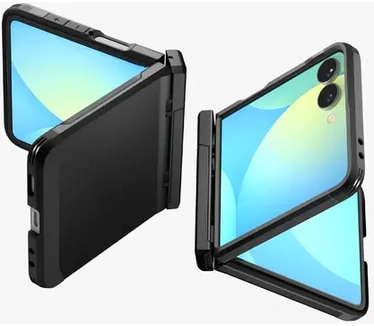Spigen Tough Armor Pro MagFit Back Cover Zwart Samsung Galaxy Z Flip 7 Transparant