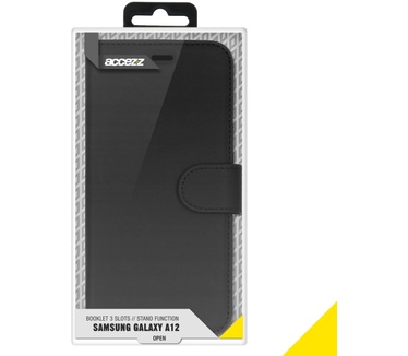 Accezz Wallet Softcase Bookcase Samsung Galaxy A12 - Zwart (Galaxy A12) Zwart