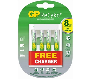 GP GP 4xAA met gratis USB lader