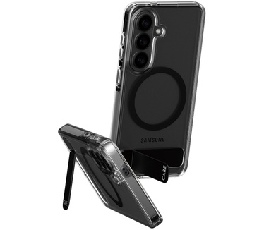 PanzerGlass CARE™ by PanzerGlass® Urban Explorer Case Transparent w. Black Kickstand & Qi Samsung Galaxy S26