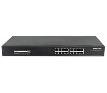 Intellinet 16-Port Gigabit Ethernet Rackmount PoE+ Switch