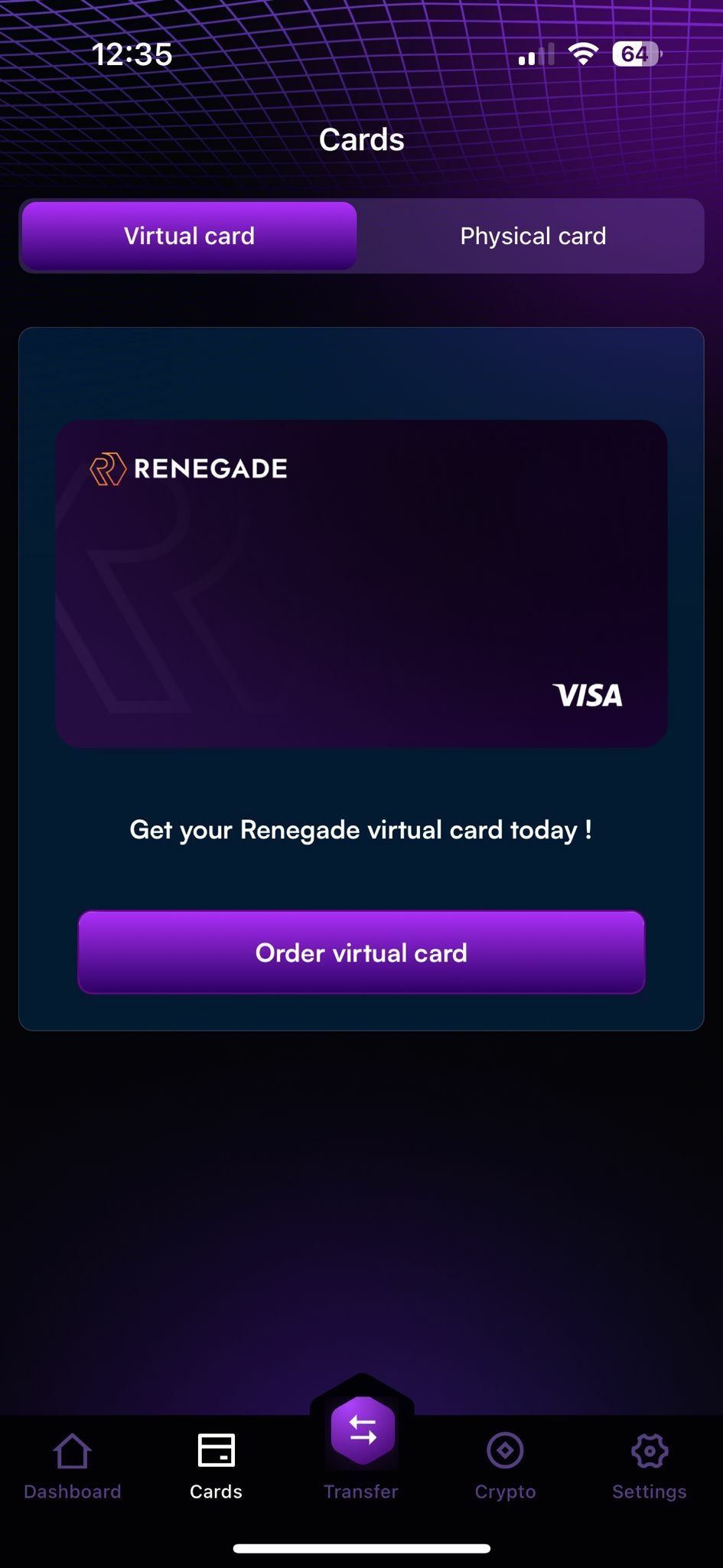 Renegade - Crypto Visa kaart - Cryptocurrencies - GoT