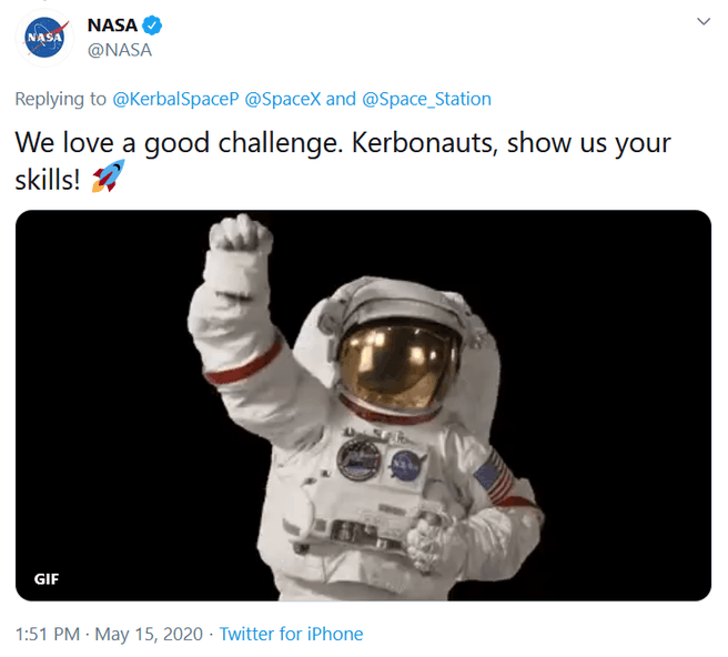 NASA tweet KSP
