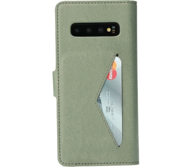Mobiparts Classic Wallet Case Galaxy S10 Stone Green
